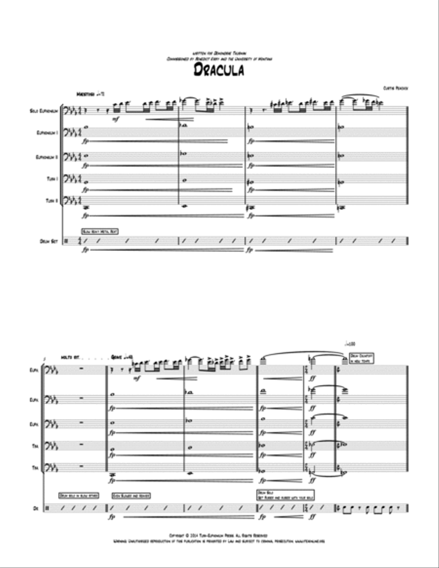 Dracula Tuba Quartet scores gallery preview page 4