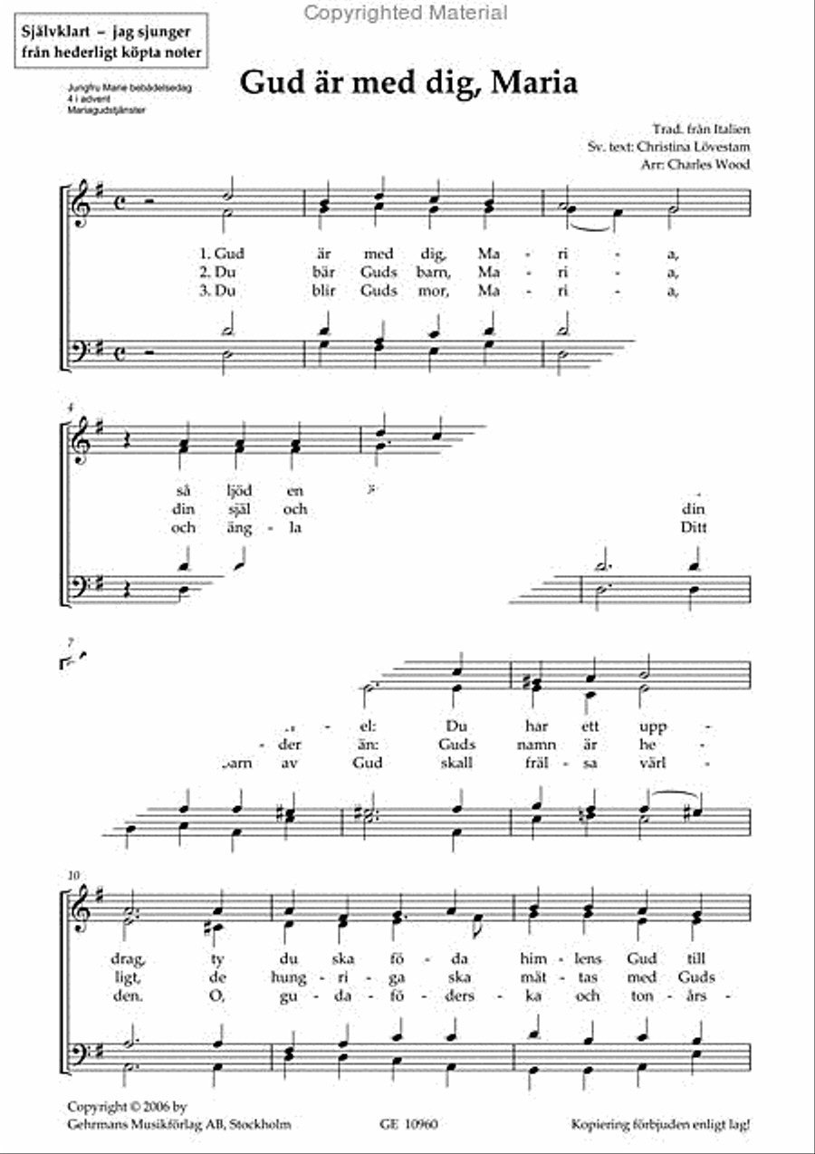 Gud ar med dig, Maria Gud ar med dig, Maria 4-Part scores gallery preview page 2