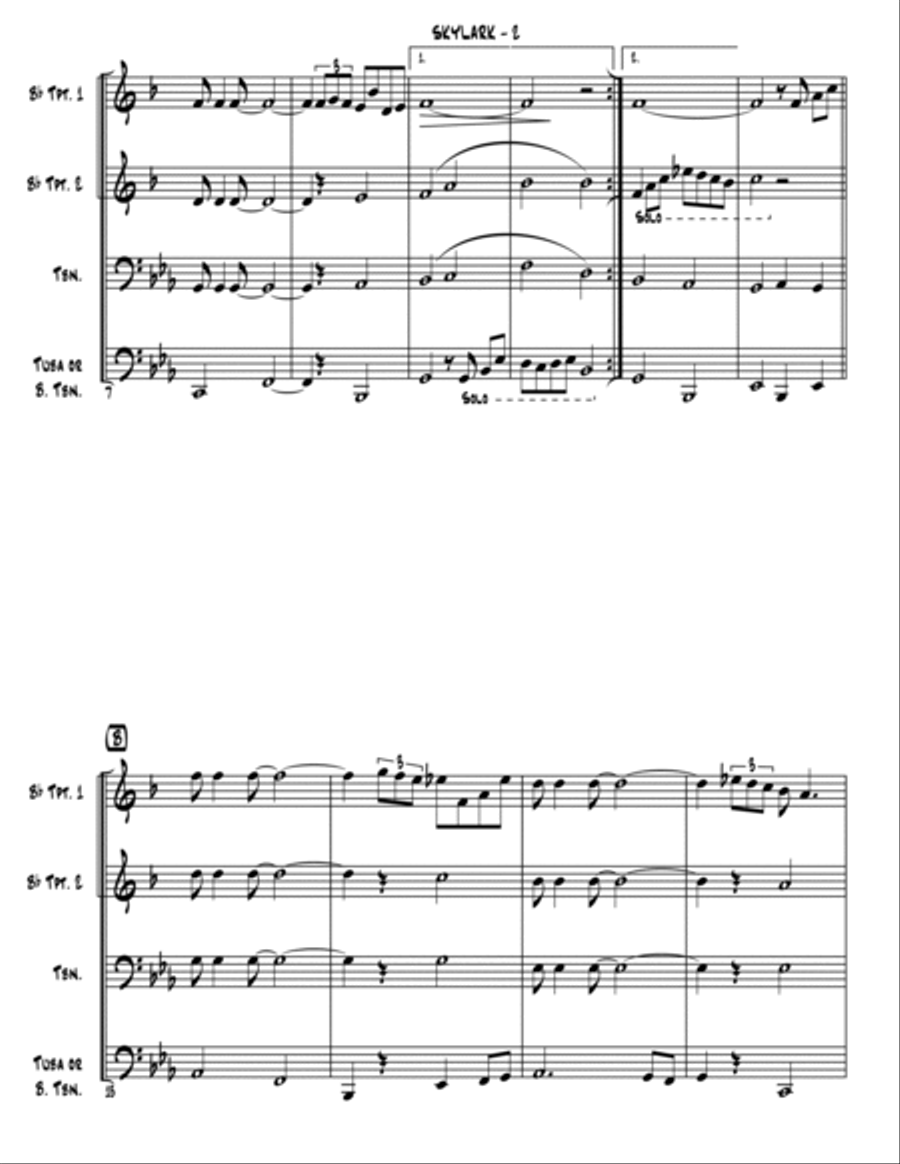 Skylark Skylark Brass Ensemble scores gallery preview page 3