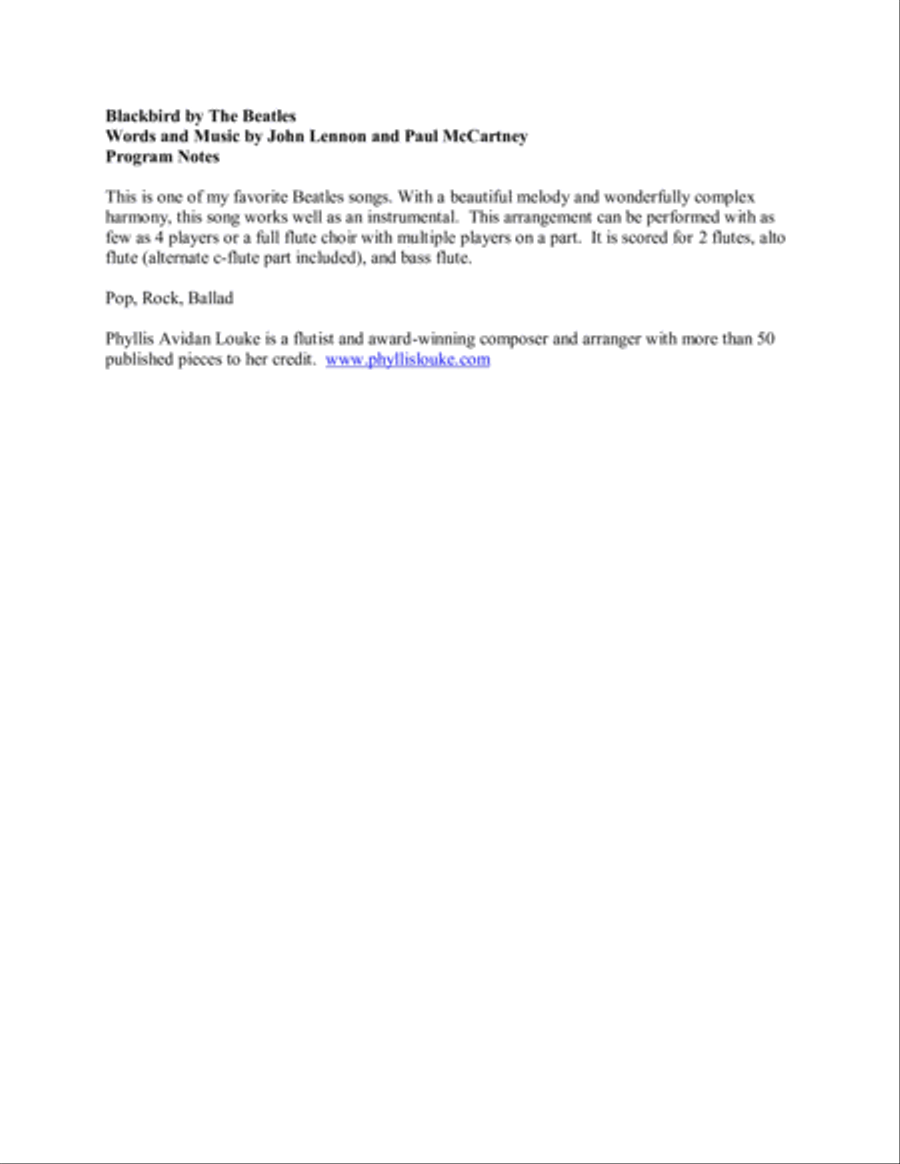 Blackbird Woodwind Ensemble scores gallery preview page 2