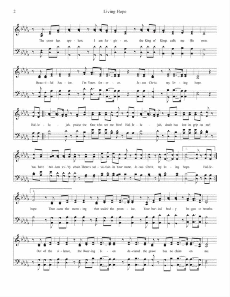 Living Hope 4-Part scores gallery preview page 2