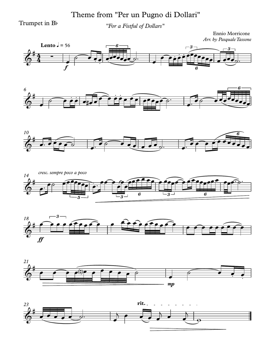 A Fistful Of Dollars A Fistful Of Dollars Chamber Orchestra scores gallery preview page 5