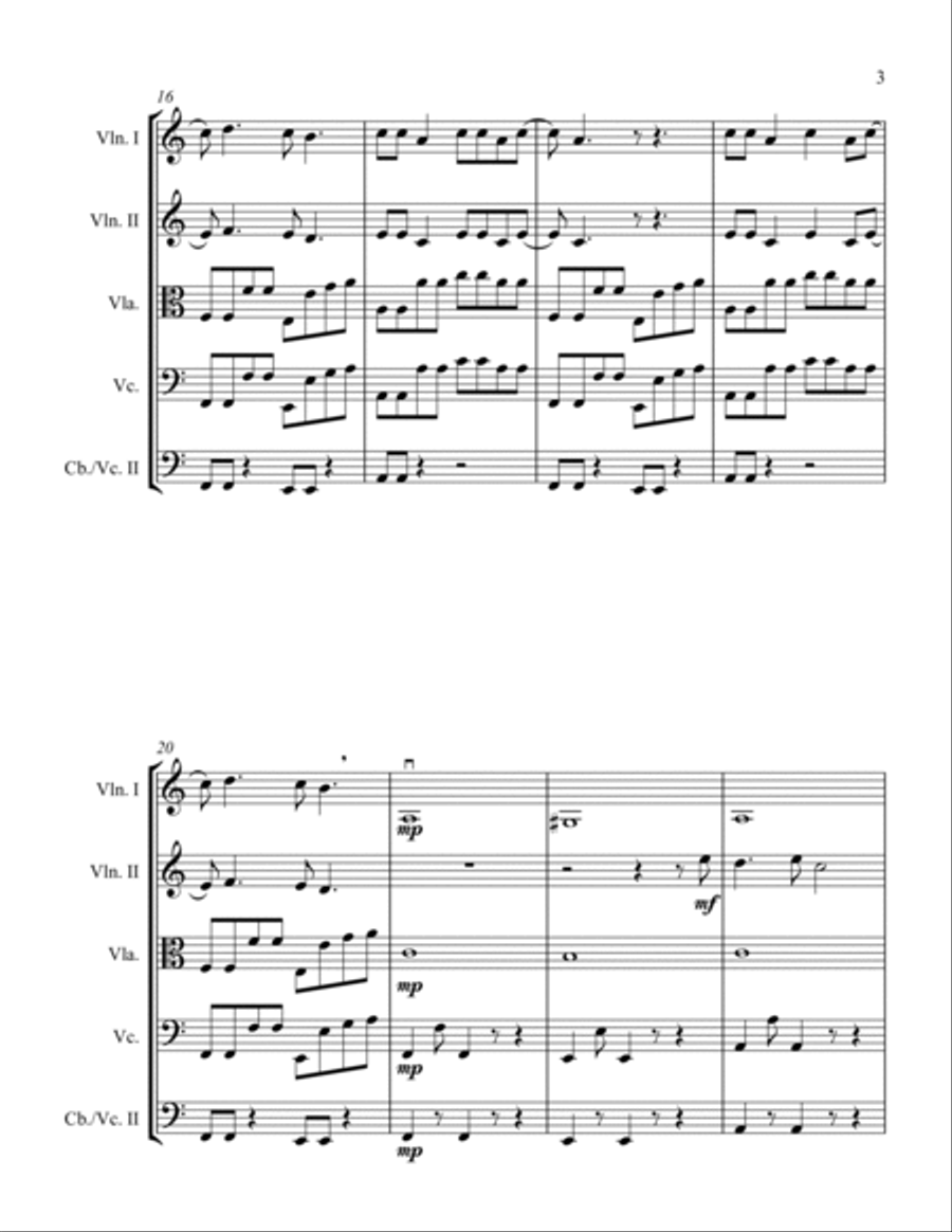 Sweet Dreams (are Made Of This) Cello scores gallery preview page 3