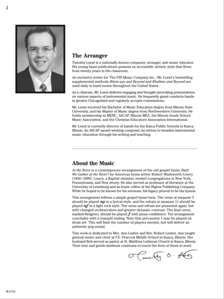 At the River: Score Concert Band scores gallery preview page 2