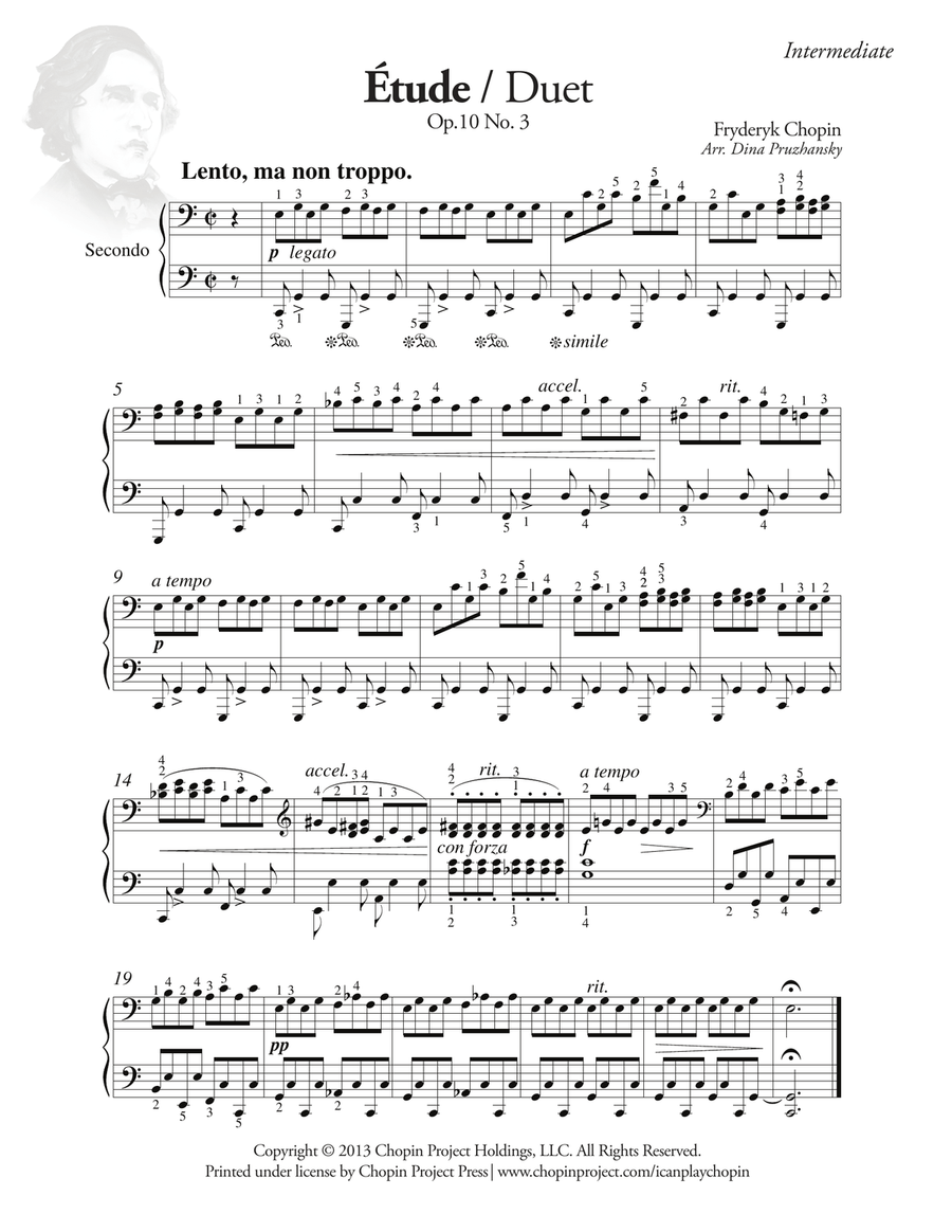 Duet: Etude Op. 10 No. 3 Piano Method scores gallery preview page 2