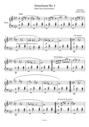 Erik Satie - Gnossiennes No.1 - from Trois Gnossiennes - Original