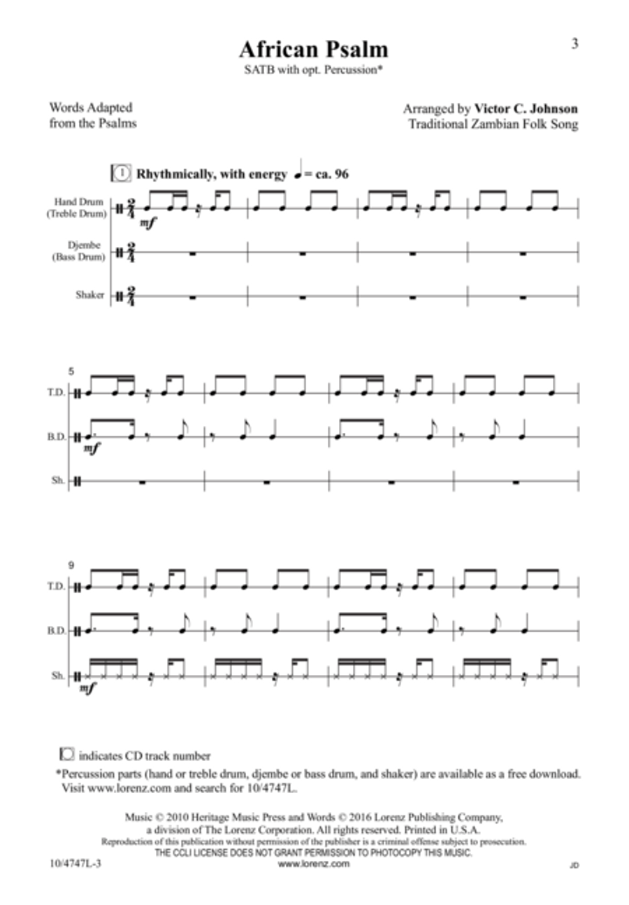 African Psalm African Psalm 4-Part scores gallery preview page 3