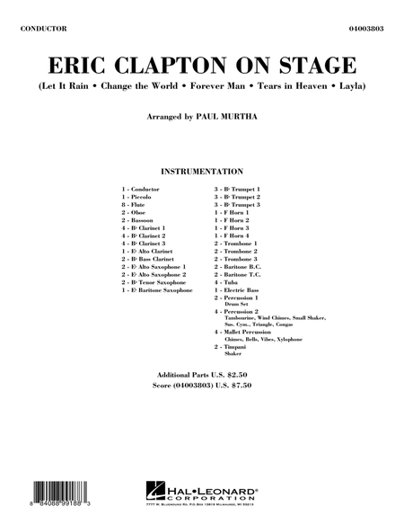 Eric Clapton on Stage - Conductor Score (Full Score)