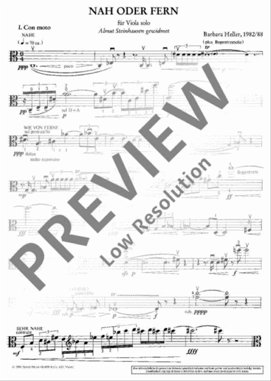 Nah oder fern Viola Solo scores gallery preview page 4