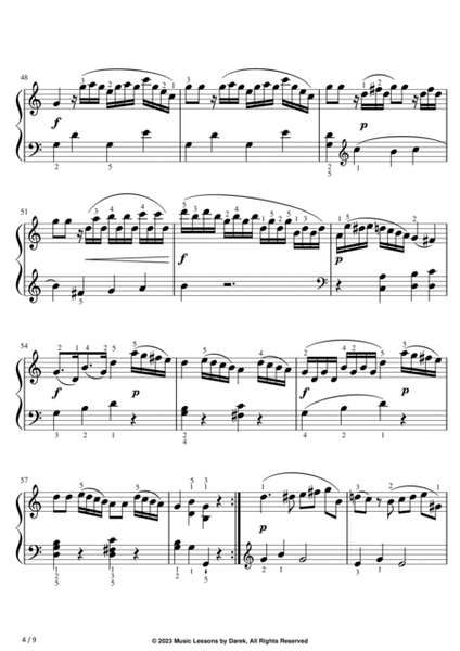 Piano Sonata No. 10 in C Major (EASY PIANO) I. Allegro Moderato (K. 330) [Wolfgang Amadeus Mozart] image number null