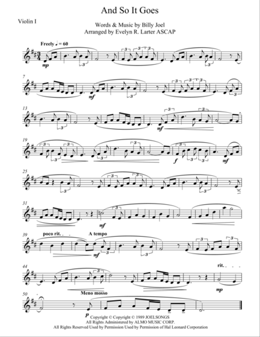 And So It Goes A Cappella scores gallery preview page 4