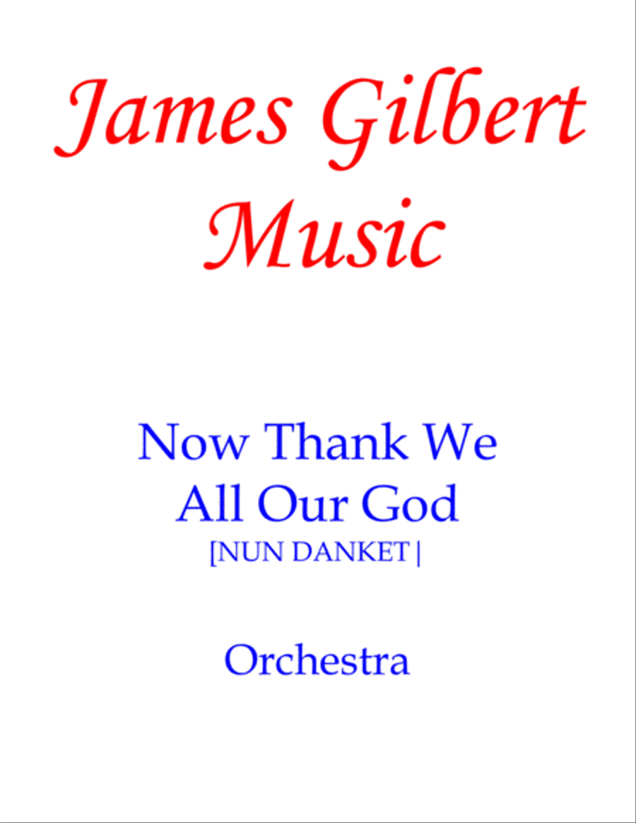 Now Thank We All Our God Full Orchestra scores gallery preview page 1