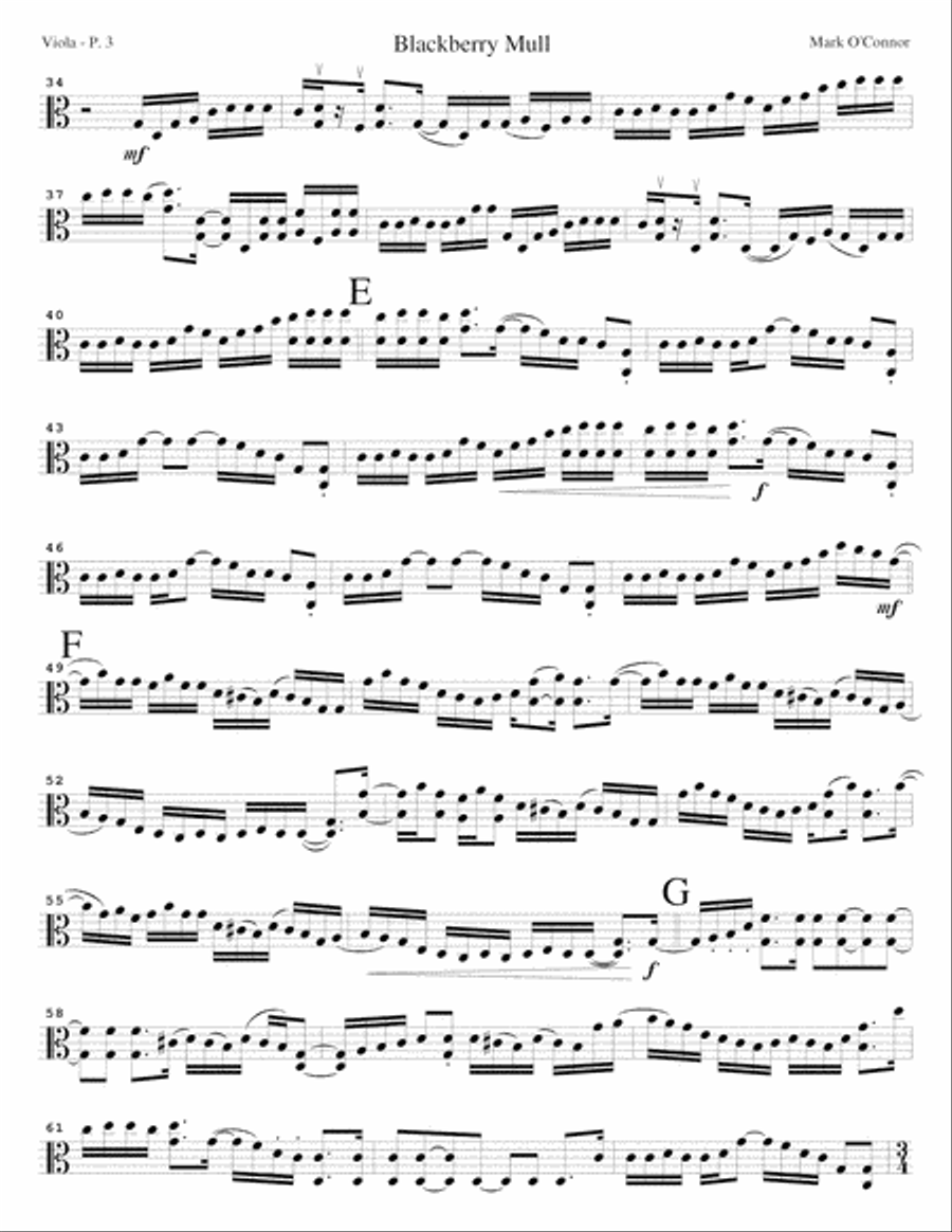 Blackberry Mull (viola part - vln, vla, cel) String Trio scores gallery preview page 6