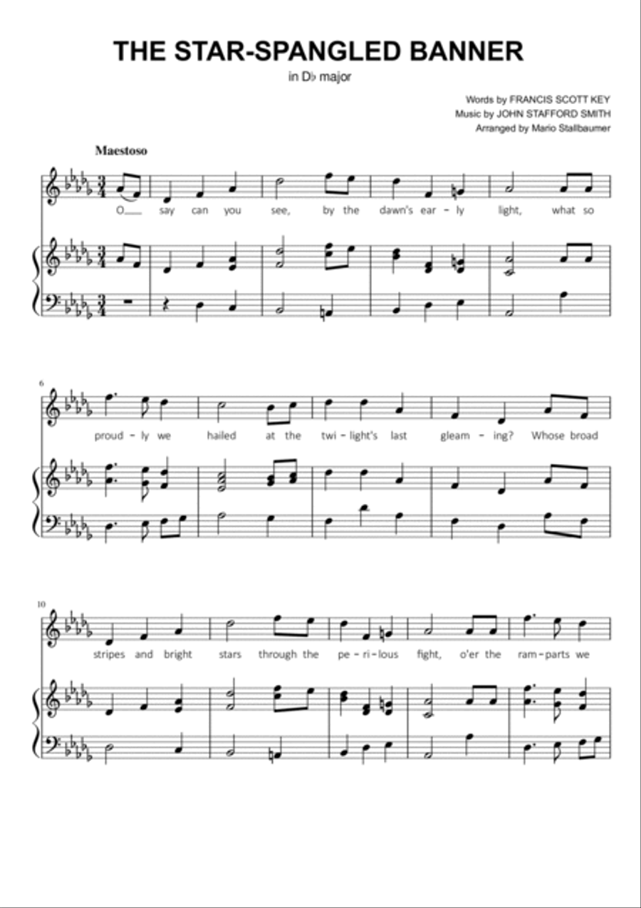 The Star-Spangled Banner (in all keys!) Voice scores gallery preview page 4