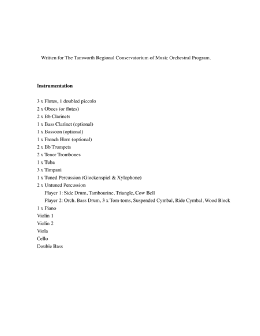 A Parlance of Episodic Contradiction, for school orchestra Full Orchestra scores gallery preview page 2