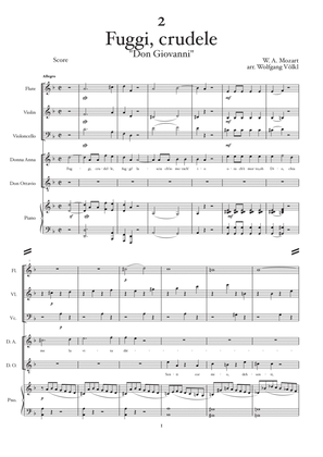 "Fuggi, crudele" - "Don Giovanni", Mozart - arr. for Flute, Violin, Cello, Piano and Vocals (Soprano
