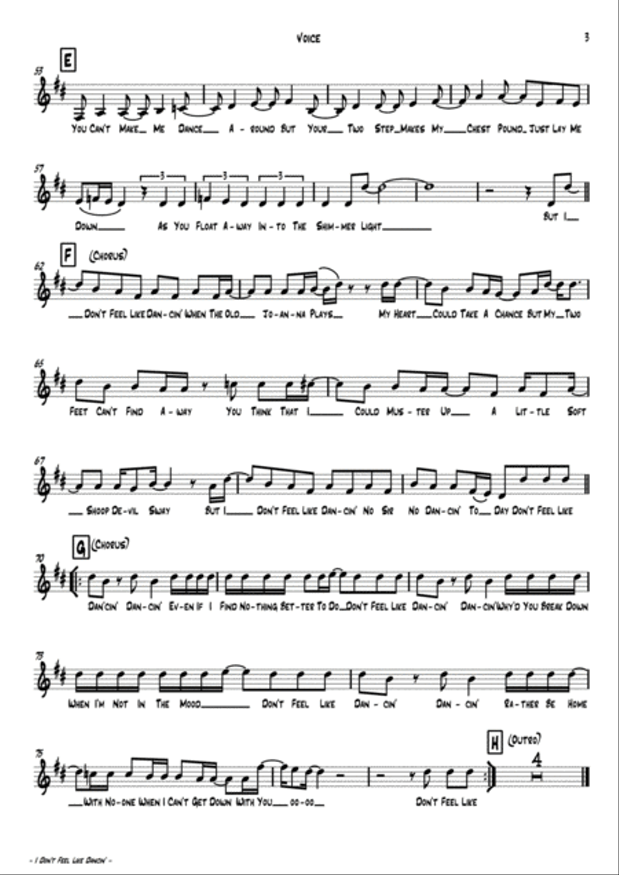 I Don't Feel Like Dancin' Jazz Ensemble scores gallery preview page 4