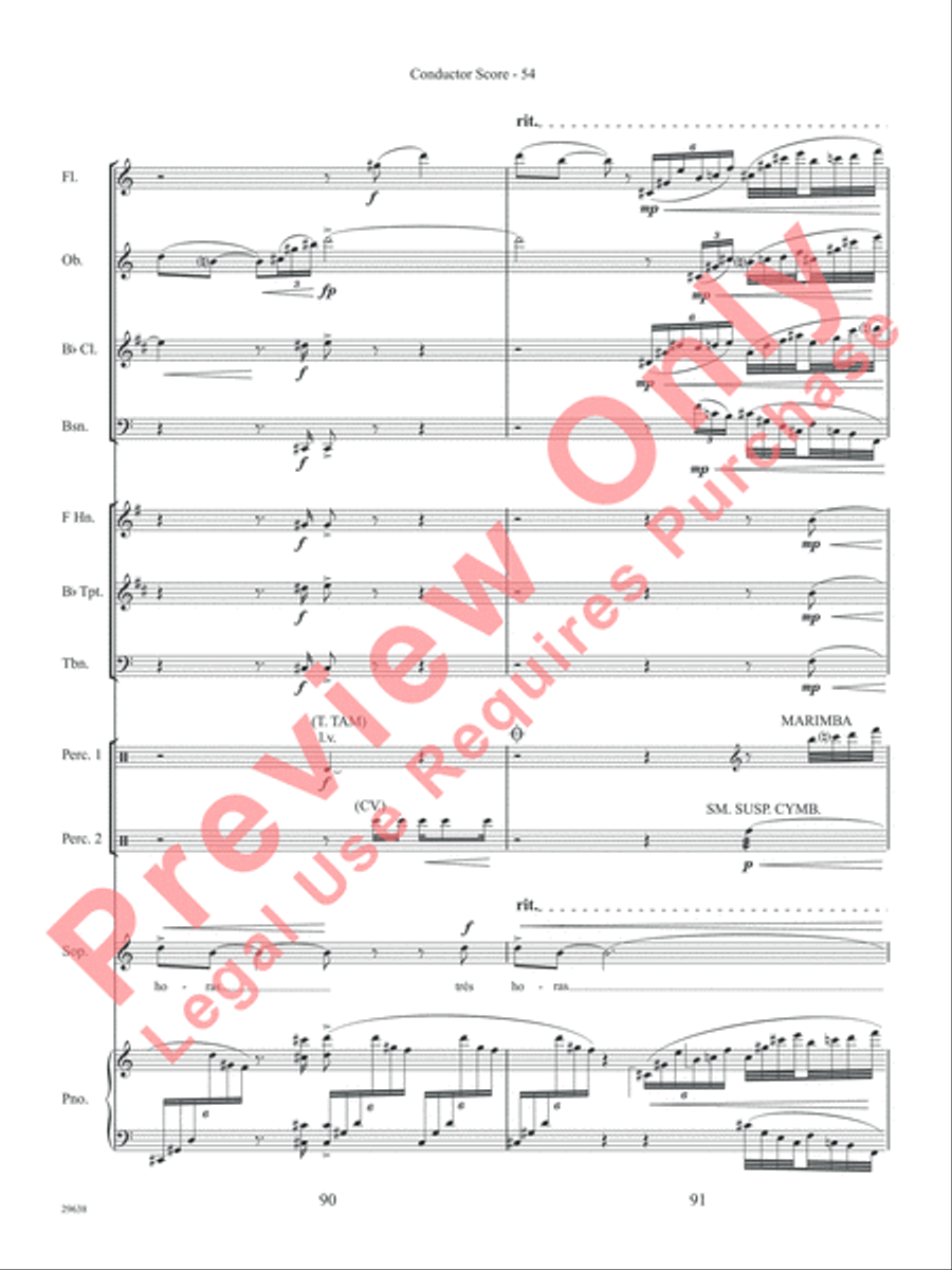 Three Spanish Songs (for Soprano and Wind Ensemble) Concert Band scores gallery preview page 59