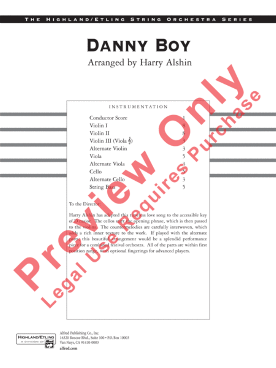 Danny Boy Danny Boy String Orchestra scores gallery preview page 2