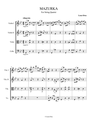 MAZURKA for String Quartet
