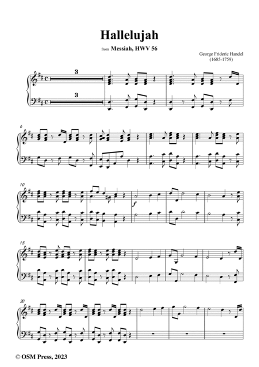 Handel-Hallelujah,from 'HWV 56,Part II,Scene 7',for Harp Celtic Harp scores gallery preview page 2