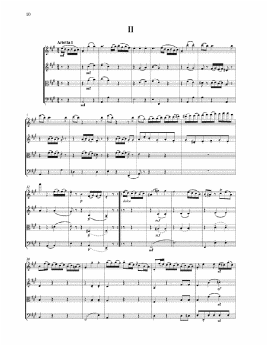 String Quartet in A Major, Op. 33, No. 2 String Quartet scores gallery preview page 4