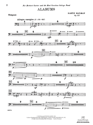 Alarums, Op. 27: Timpani