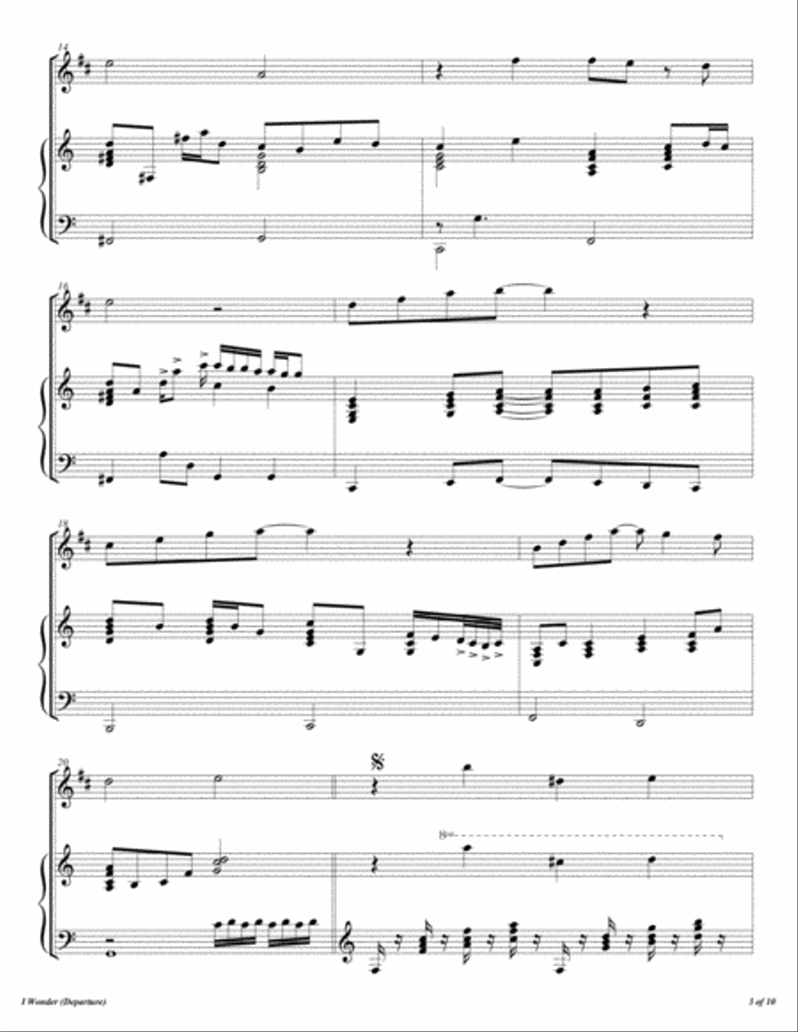 I Wonder Trumpet Solo scores gallery preview page 4