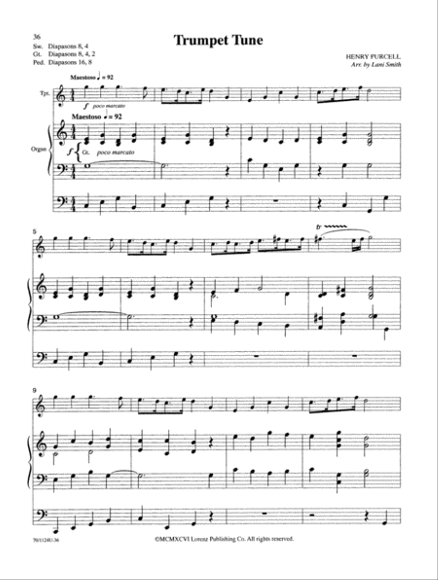 Wedding Classics for Trumpet and Organ Trumpet scores gallery preview page 20