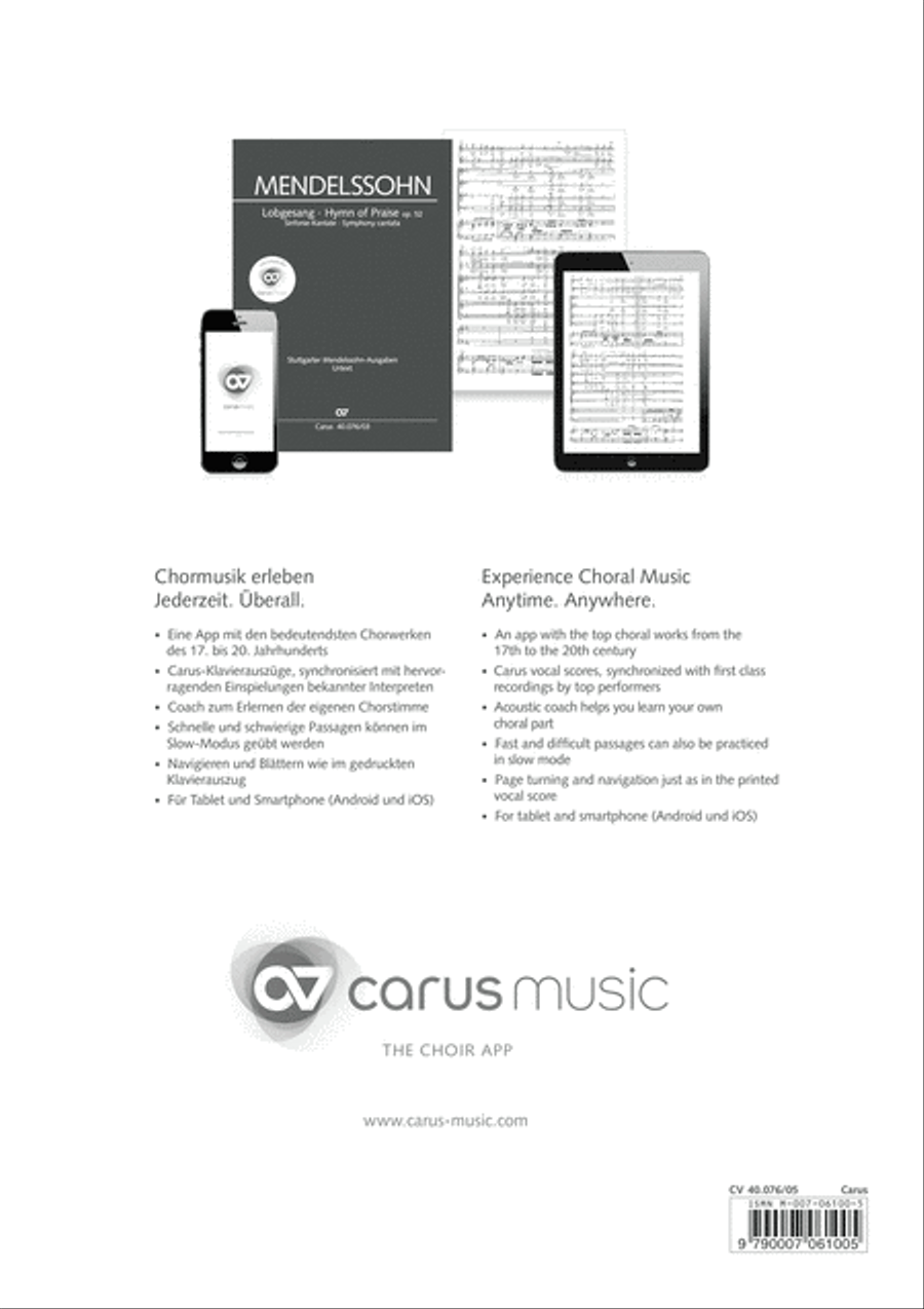 Hymn of Praise, MWV A 18 SSAATB scores gallery preview page 39