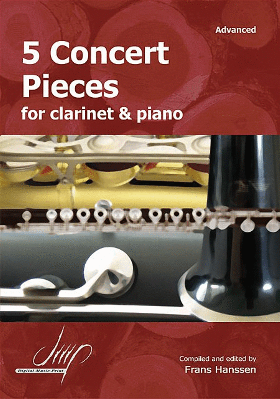 5 Concert Pieces Clarinet Solo scores gallery preview page 1
