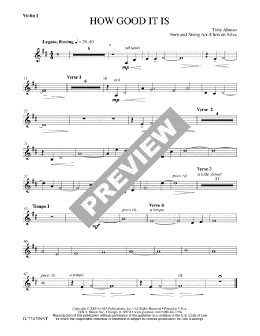 How Good It Is - Full Score and Parts 4-Part scores gallery preview page 2