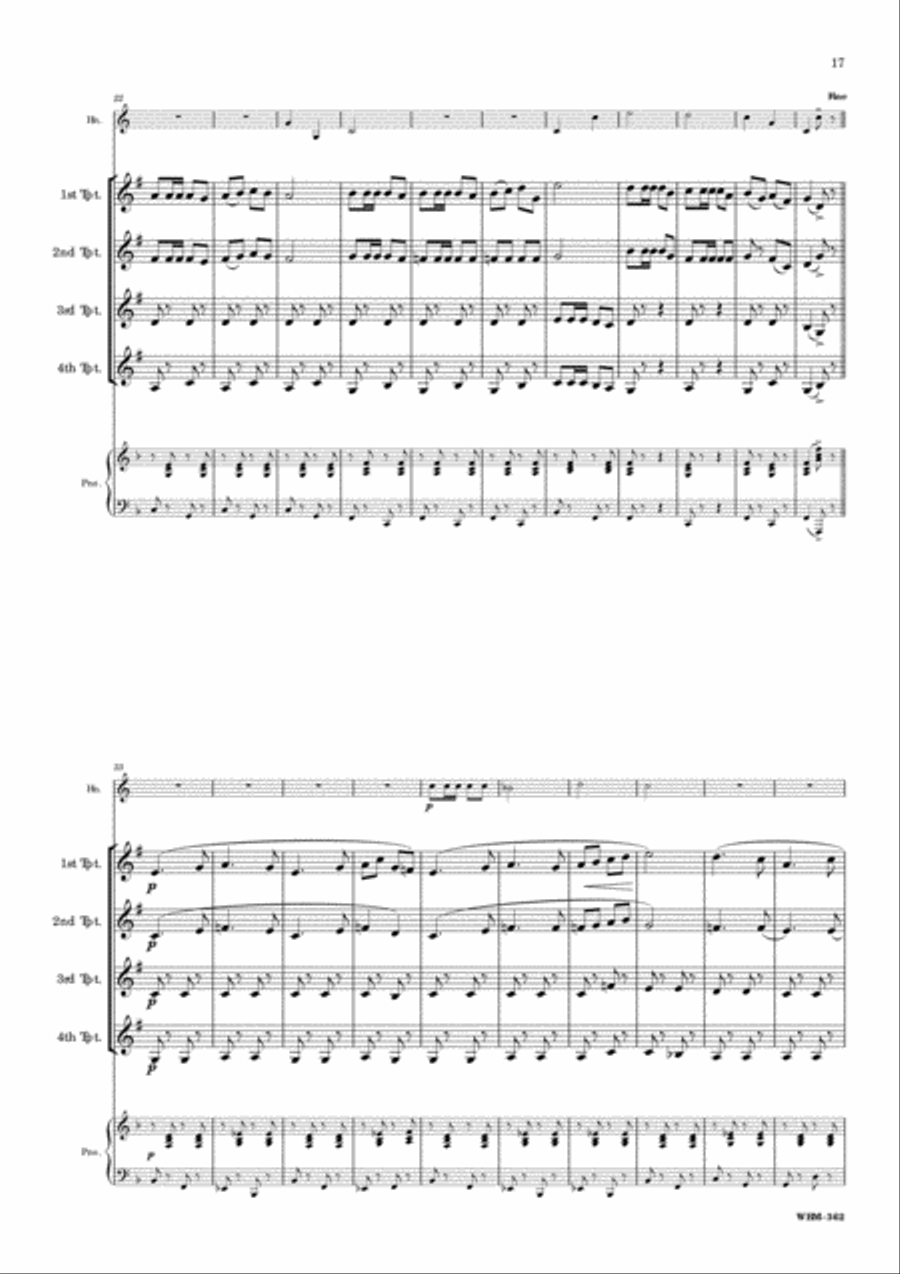 Alp Scenes for 4 Trumpets and Alphorn Trumpet scores gallery preview page 11