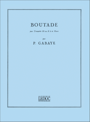 Book cover for Boutade, For Trumpet And Piano