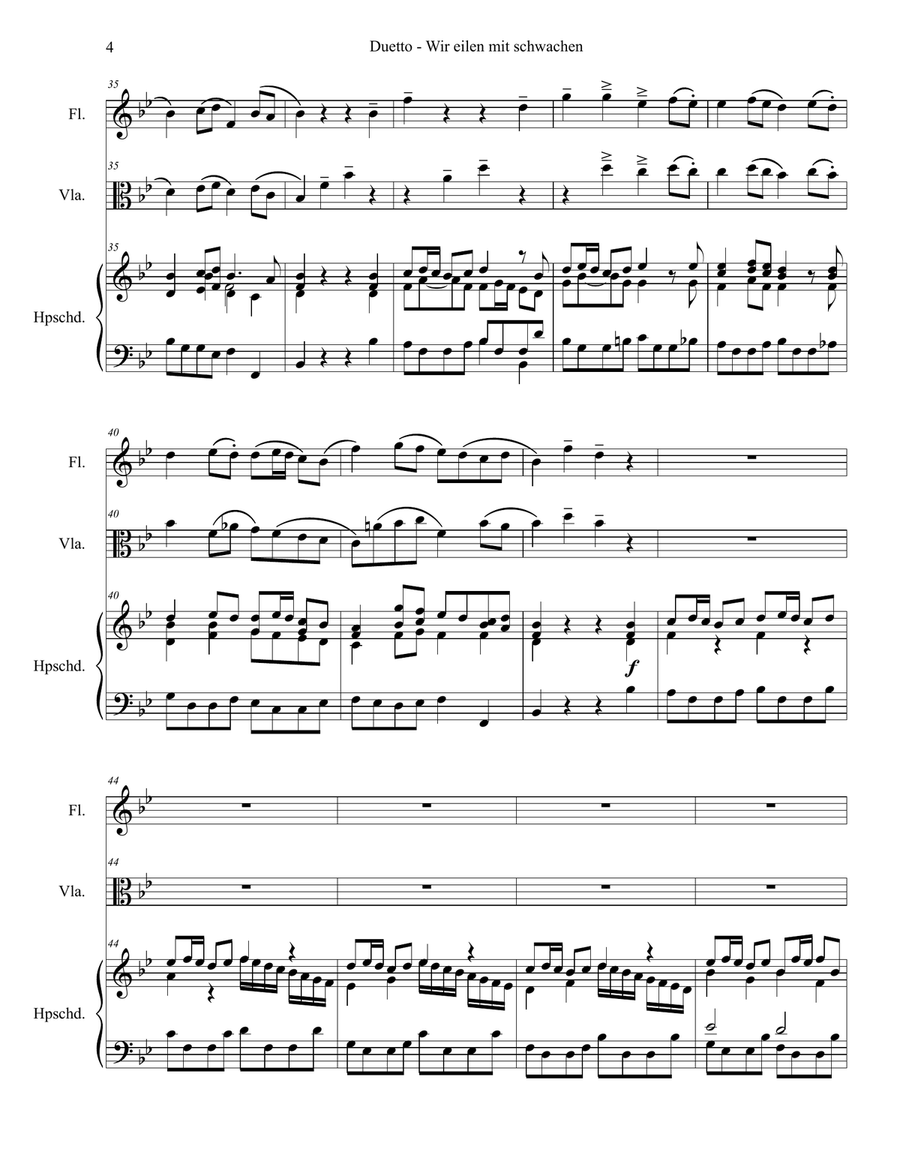 Duet from Cantata 78, Wir eilen mit schwachen (We hasten) Duet from Cantata 78, Wir eilen mit schwachen (We hasten) Small Ensemble scores gallery preview page 4