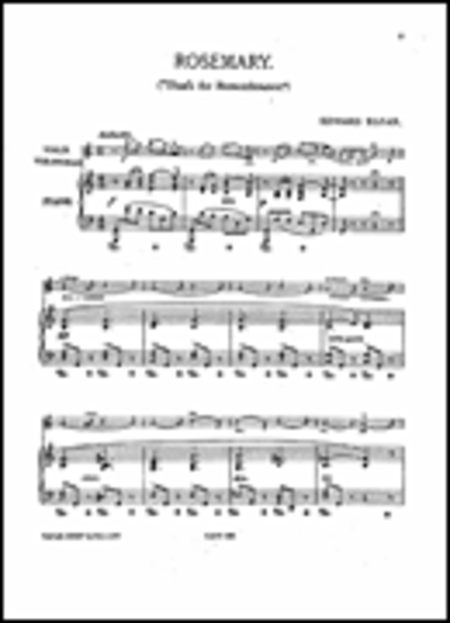 Elgar: Rosemary ('Thats For Remembrance') For Violin And Piano Violin Solo scores gallery preview page 1