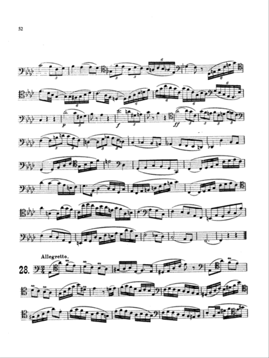 Milde: Fifty Concert Studies, Op. 26 Bassoon Solo scores gallery preview page 1
