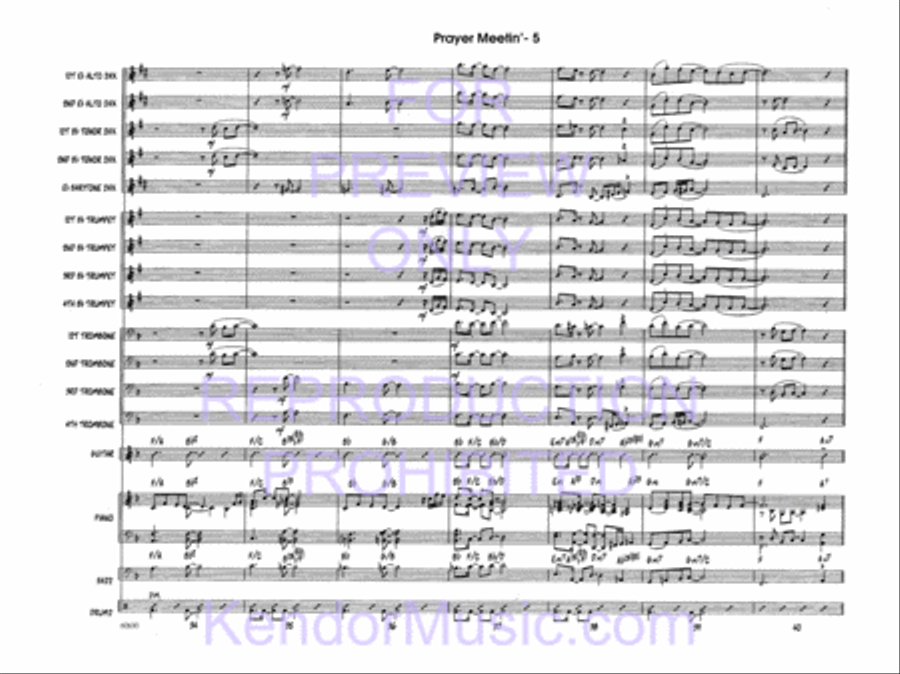 Prayer Meetin' Jazz Ensemble scores gallery preview page 7