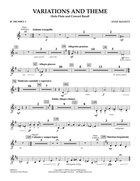 Variations And Theme (for Flute Solo And Band) - Bb Trumpet 3