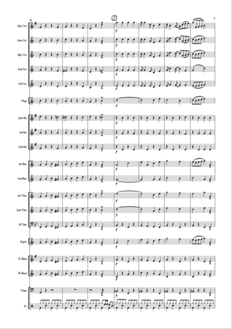 Tiger Rag (Brass Band) Brass Band scores gallery preview page 5