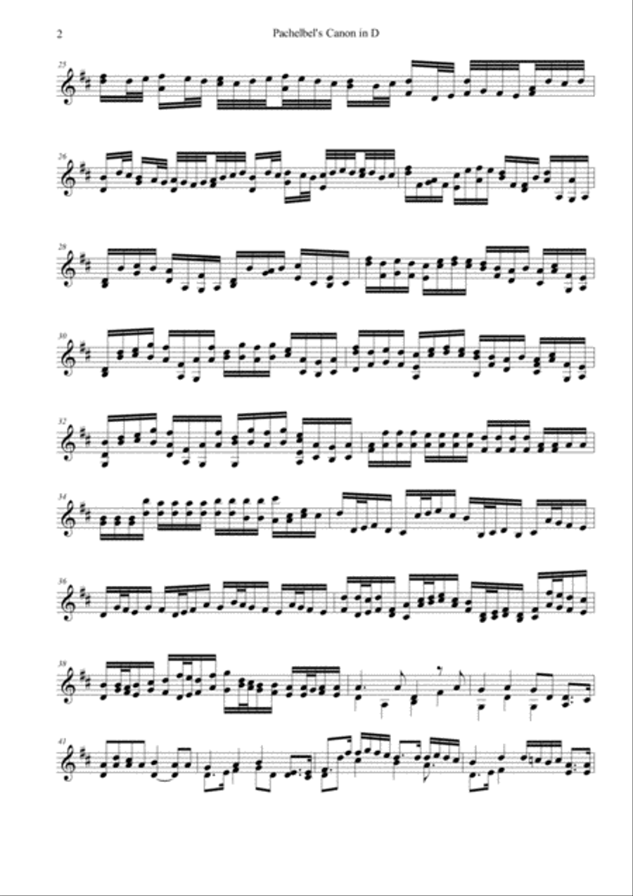 Canon in D for solo violin image number null