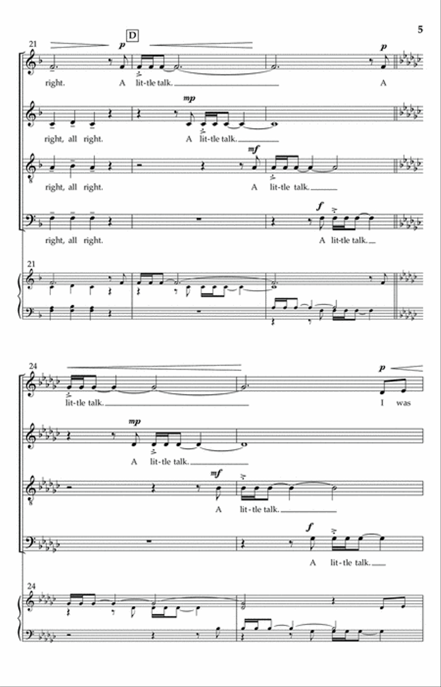 A Little Talk With Jesus 4-Part scores gallery preview page 4