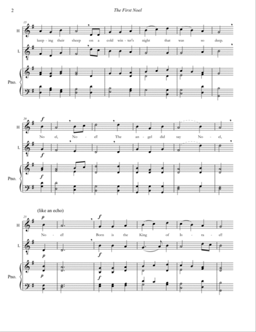 The First Noel Choir scores gallery preview page 2