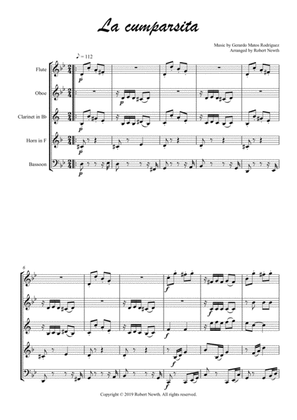 La cumparsita (for Wind Quintet)