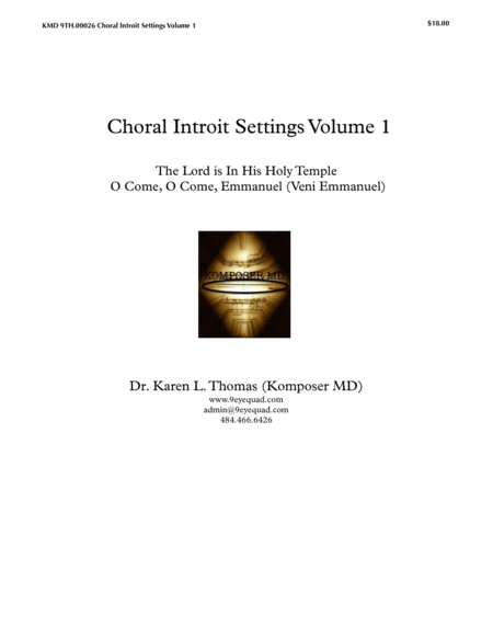 Choral Introit Settings Volume 1