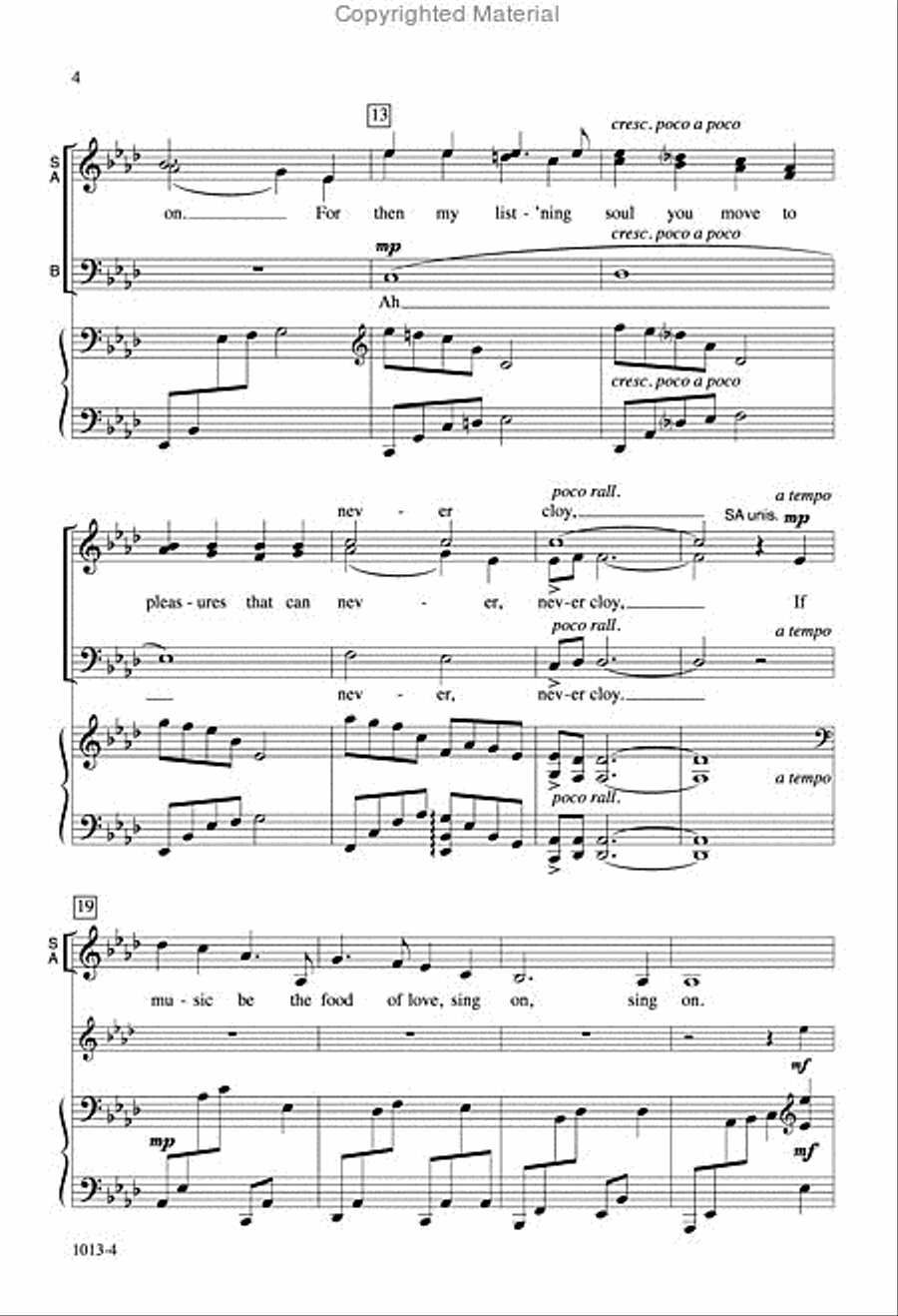 If Music Be the Food of Love - SAB Octavo 3-Part scores gallery preview page 3