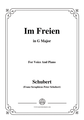 Schubert-Im Freien,in G Major,Op.80 No.3,for Voice and Piano