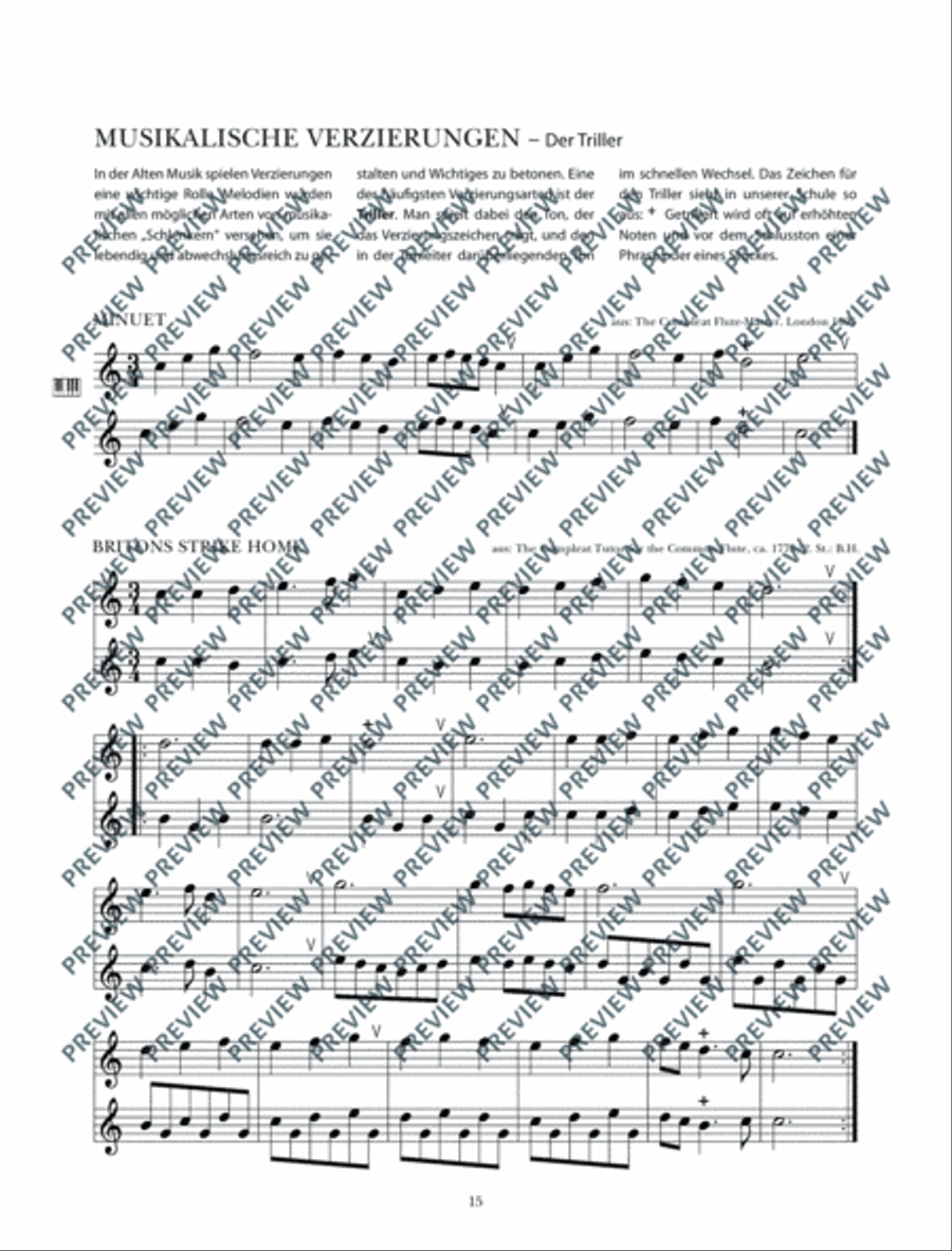 Altblockflötenschule Alto Recorder scores gallery preview page 16