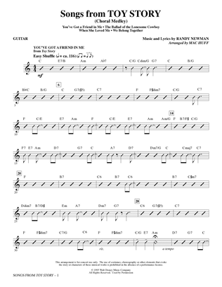 Songs from Toy Story (Choral Medley) (arr. Mac Huff) - Guitar