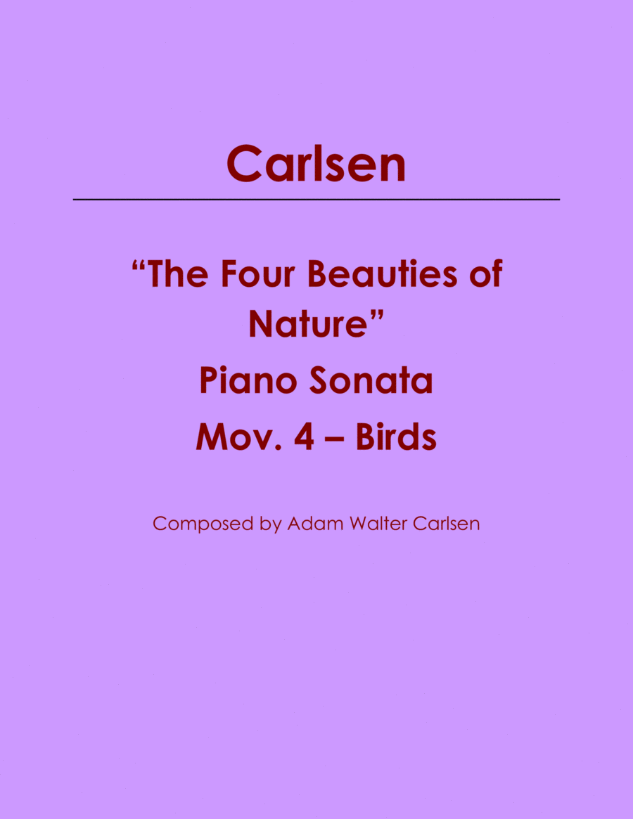 The Four Beauties of Nature Piano Sonata Mov. 4 - Birds image number null